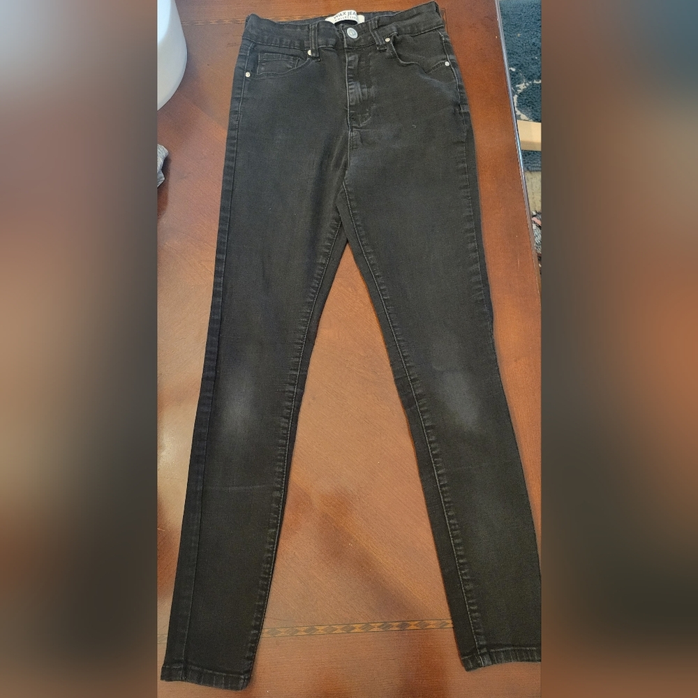 2 Pairs Wax Jean Women's Black Skinny Jeans